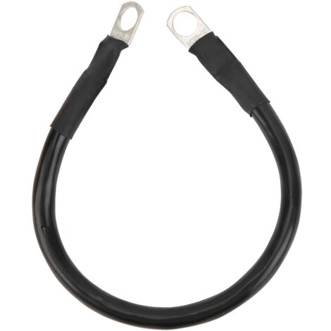 Erdungskabel, Schwarz 11.8in/30cm 4AWG 25mm² 150A Erdungskabel Erdungskabel Hochfestes Flexibles Erdungskabel für Batteriewechselrichter