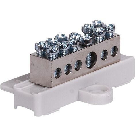 Erdungsschiene PAS6 mit Sockel - 1 x 6-25 mm, 5 x 1,5-6 mm