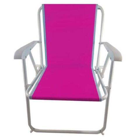 EREDU sillon infantil plegable 691/l/58 , Sillón Infantil Plegable 691/L. -Sillón bajo de playa hecho con tubo de metal y tejido decorado con reposabrazos. -Ligero y con asas para