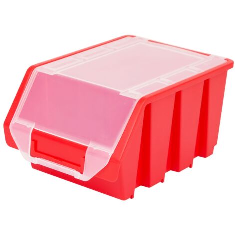 ERGO-Box - Bac à buses, taille L, avec couvercle, couleur rouge