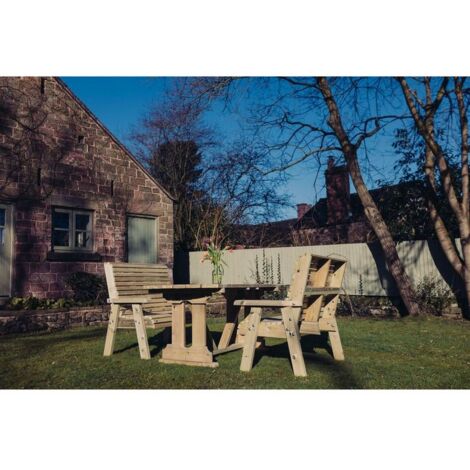 Ergo Table Bench Set - Sits 6 - L250 x W290 x H105 cm - Minimal Assembly Required - Set of Waterproof Cushions Included