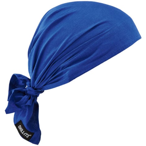 Ergodyne Kühlendes Kopf-Dreiecktuch mit Kühltuch Chill-Its 6710CT, blau