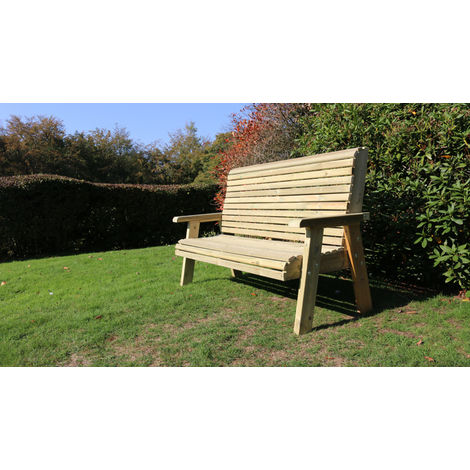 Ergonomic 3 Seat Bench, wooden garden chair – FULLY ASSEMBLED