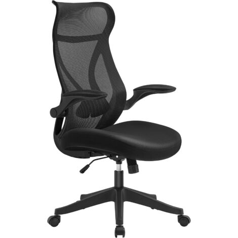 Ergonomic Office Chair: Adjustable Backrest, Foldable Arms, Swivel, 150kg Capacity Comfort Seat