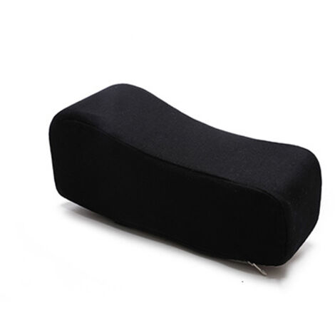 Ergonomische Armlehnenpolster für Gaming-Stühle, schwarze, schräge Baumwollkissen für Bürostühle oder Rollstühle, 10 cm vorne und 7 cm hinten.