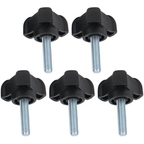ergonomische Dreieck-Klemmschrauben M6 25 mm, Kunststoff, Bogen, schwarz, 5 Stück, manuell, rutschfest, wasserdicht, leicht, für den täglichen Gebrauch