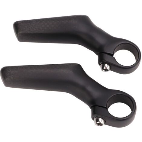 Ergonomische L-förmige Lenkerendkappen aus 3K-Carbon für Rennräder mit 22,2 mm Lenkerdurchmesser, matte Oberfläche, Paar