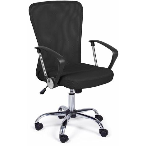 Ergonomischer Bürostuhl "Brisbane" mit Rollen, Schreibtischstuhl Präsident -Schwarz