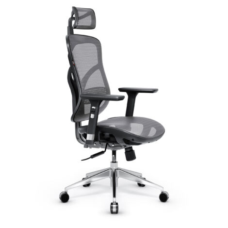 Ergonomischer Bürostuhl Computerstuhl Chefsessel DIABLO V-BASIC: schwarz-grau