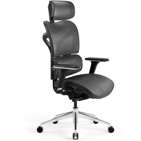 Ergonomischer Bürostuhl Computerstuhl Chefsessel DIABLO V-COMMANDER: schwarz-grau