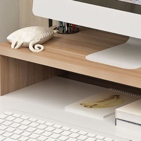 Ergonomischer Monitorständer, leichtes Walnussholzmodell, 1500 g, zusätzliche Ablagefläche für Monitor und Desktop-Computer