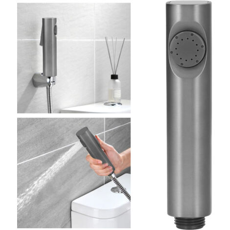 Ergonomischer WC-Sprühkopf G1/2 mit einstellbarem Wasserdruck, ABS Grau, 15 cm