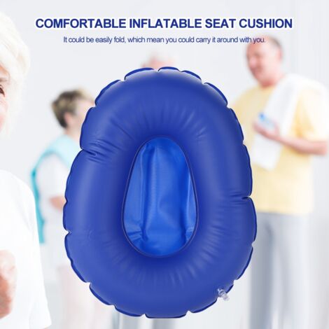 Ergonomisches blaues Sitzkissen, tragbare und faltbare Lendenwirbelstütze, geeignet für Bürostühle und Reisen