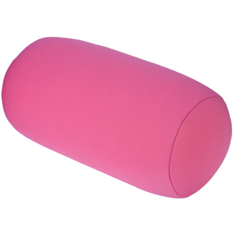Ergonomisches rosa Reisekissen für Nacken und Rücken, Lendenkissen mit Mikroperlenfüllung.