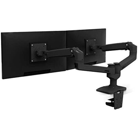 ERGOTRON Ergotron LX Dual Monitorarm für zwei Monitore, Tischhalterung (Schwarz) (45-245-224)