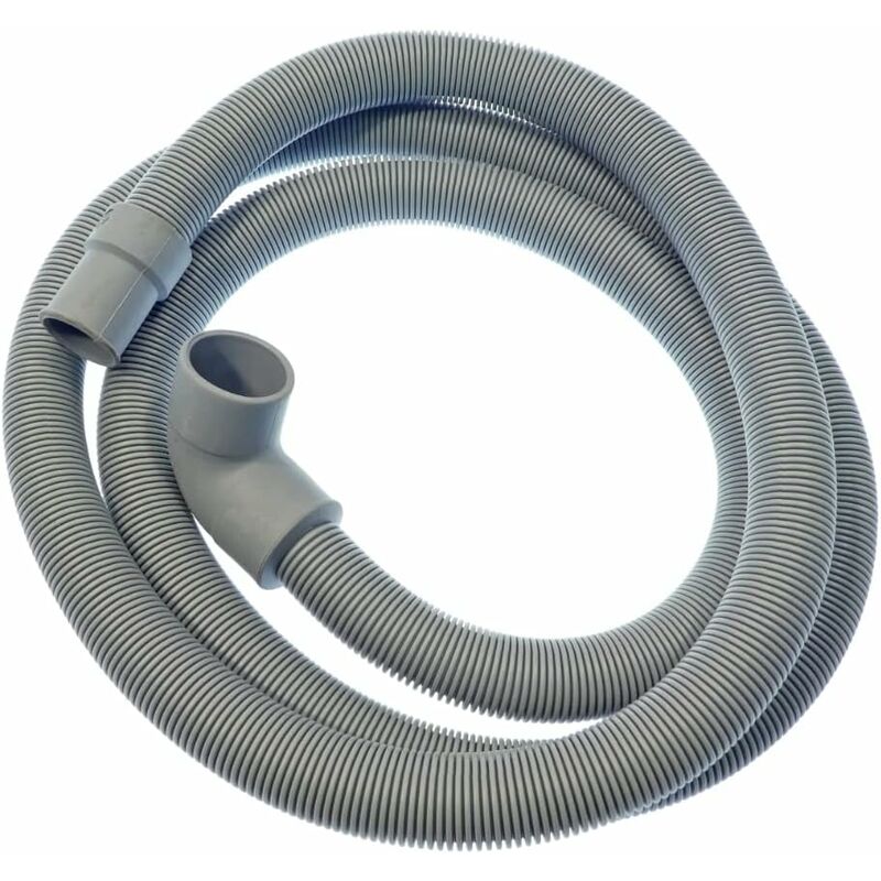 Image of ERicambi, Tubo di Scarico Lavaggio per Lavastoviglie, Compatibile con Ariston Indesit Hotpoint Whirlpool Colore Grigio, Lunghezza 1,8 (mt) per