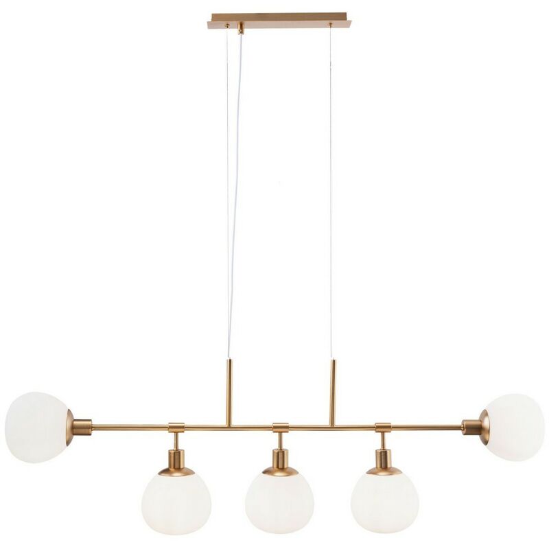 Erich Ceiling Pendant Lamp Brass, 5 Light, E14