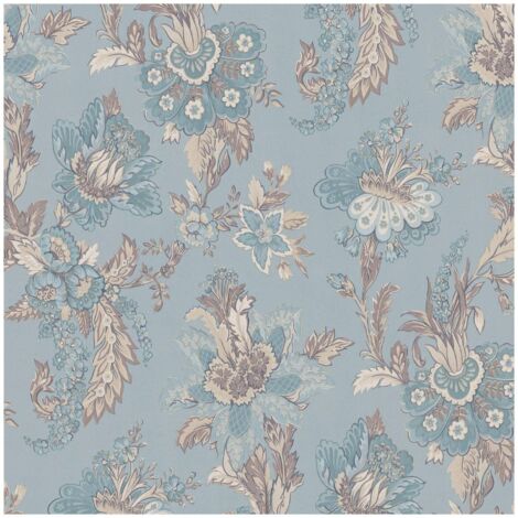 Erismann Edward Duck Egg Wallpaper Floral Botanical Elegant Feature Wall Bedroom