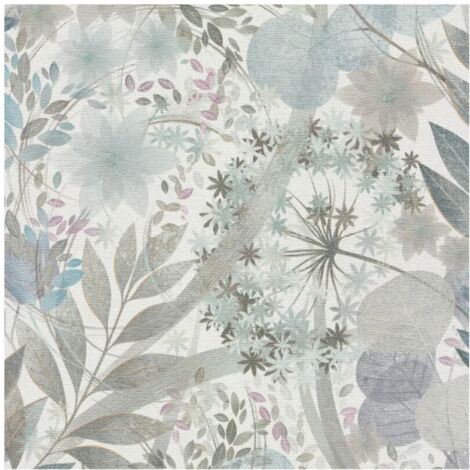 Erismann Floral  Green Cream Blue Beige Non Woven Paste The Wall Wallpaper