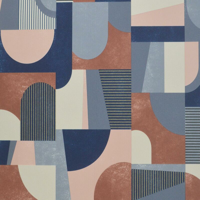 Erismann Geometric Abstract Graphic Copper Wallpaper Textured Paste The Wall