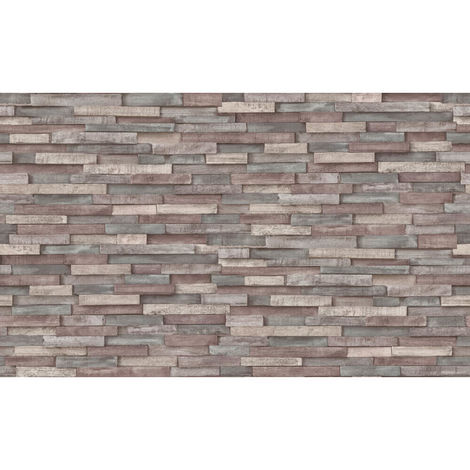 Erismann Imitations Brick Wallpaper Brown|Cream 6301-10 Full Roll