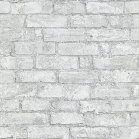 Erismann Imitations Brick Wallpaper Grey/Silver 6318-10 Full Roll