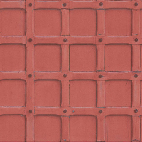 Erismann Imitations Geometric Wallpaper Red 6317-06 Full Roll