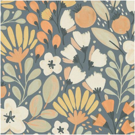 Erismann La Terrasse Jardin Poetique Multi Wallpaper Folk Paste The Wall Vinyl