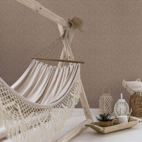 Erismann Tapete  Kollektion Code Nature  10209-11  Vliestapete  Streifen / Wellen  0.53 x 10.05 m  Braun  Wohnzimmer  Flur  Büro  Küche  Wohnräume