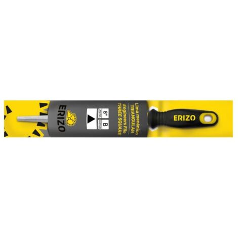 erizo-ldbte8-lima de mecánico triangular entrefina de 8 con mango bimaterial y colgador
