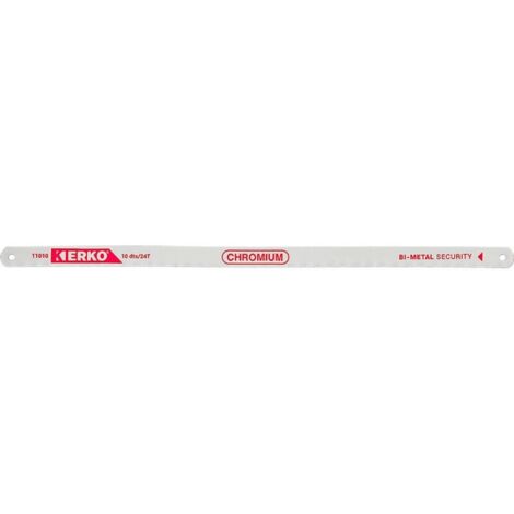 ERKO 11110 Pack de 10 lames métaux CHROMIUM - 10 dts/24T - 10 dents/cm - Longueur : 300mm