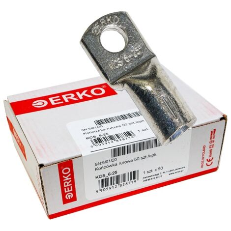 ERKO 50 PIÈCES DE BORNE DE CÂBLE PROFESSIONNEL KCS POUR CÂBLES MULTICONDUCTEURS POUR VIS M6 ET TAILLE DE CÂBLE DE 25 MM²