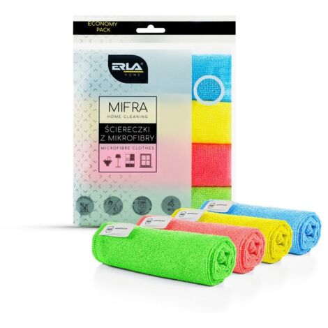 ERLA MIFRA Mikforfibra Juego de 4 paños 30x30