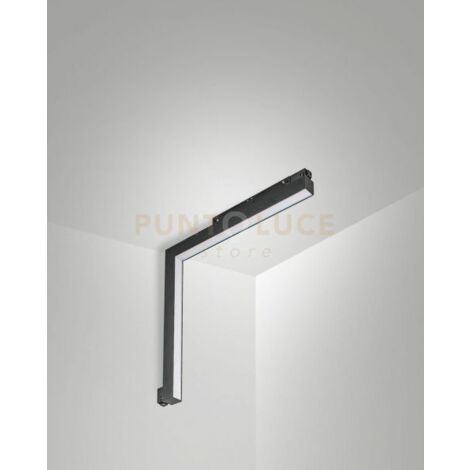 ERMES ANGOLO INTERNO NERO 2700K 2236LM 20W OPALE DIMMERABILE DALI