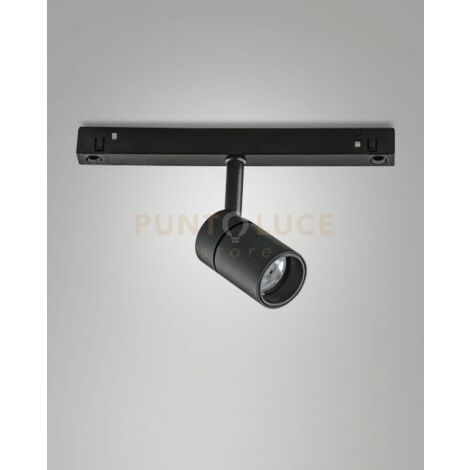 ERMES SPOT 3000K 6W 530lm 48V PER SISTEMA BINARIO 34°dimmerabile dali NERO