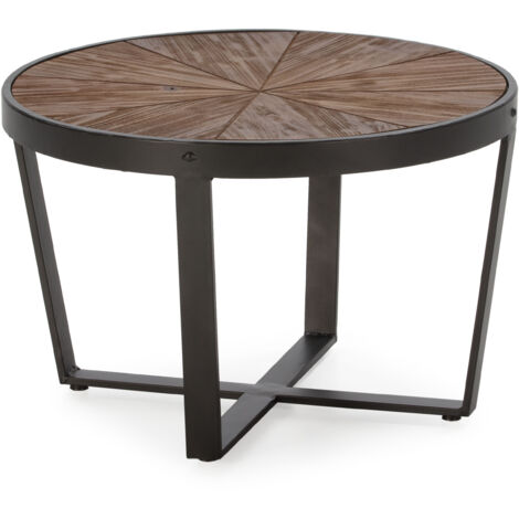 Ernennen Sie Tabelle 40x40x56 Holz / Black Metall Möbel / Tische für alle Stile, um dem Haus eine Note zu verleihen
