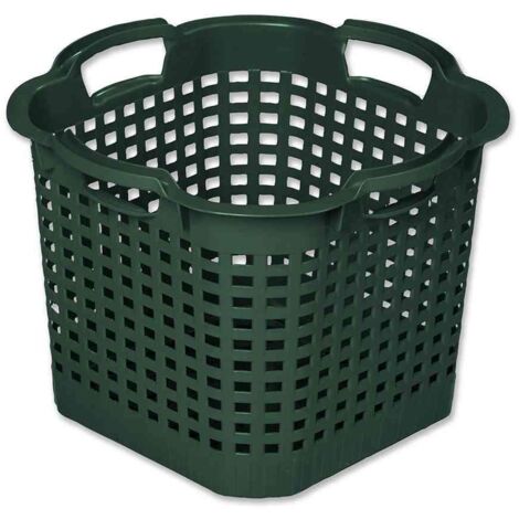 Ernte-Vorratskorb eckig, dreh-stapelbar, grün 40 x 40 x 30 cm max. 25 kg