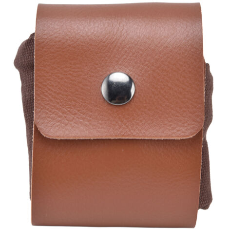 Erntetasche aus PU-Canvas mit Gürtel, faltbar und platzsparend, für Obst und Erntegut, Braun