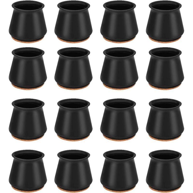 ERQVHQV Protection Pied de Chaise, 16 Pcs Couvre-Jambes de Chaise en Silicone Chaise Casquettes Pieds, Protège-Jambes de Bureau et de Chaise, Bouchon
