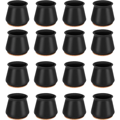 ERQVHQV Protection Pied de Chaise, 16 Pcs Couvre-Jambes de Chaise en Silicone Chaise Casquettes Pieds, Protège-Jambes de Bureau et de Chaise, Bouchon Rond de Pied de Chaise pour 25-30MM Rond de Jambes