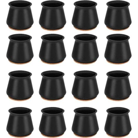 ERQVHQV Protection Pied de Chaise, 16 Pcs Couvre-Jambes de Chaise en Silicone Chaise Casquettes Pieds, Protège-Jambes de Bureau et de Chaise, Bouchon Rond de Pied de Chaise pour 25-30MM Rond de Jambes