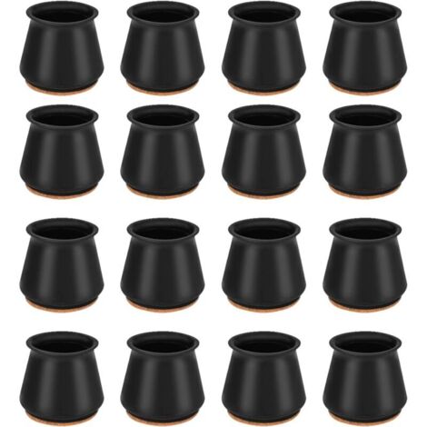 ERQVHQV Protection Pied de Chaise, 16 Pcs Couvre-Jambes de Chaise en Silicone Chaise Casquettes Pieds, Protège-Jambes de Bureau et de Chaise, Bouchon Rond de Pied de Chaise pour 25-30MM Rond de Jambes
