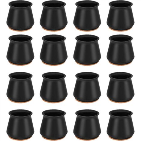 ERQVHQV Protection Pied de Chaise, 16 Pcs Couvre-Jambes de Chaise en Silicone Chaise Casquettes Pieds, Protège-Jambes de Bureau et de Chaise, Bouchon Rond de Pied de Chaise pour 25-30MM Rond de Jambes