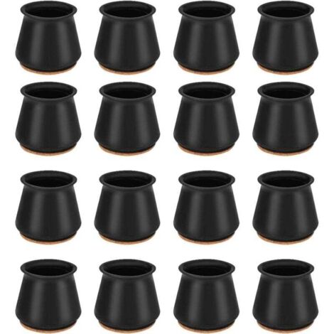 ERQVHQV Protection Pied de Chaise, 16 Pcs Couvre-Jambes de Chaise en Silicone Chaise Casquettes Pieds, Protège-Jambes de Bureau et de Chaise, Bouchon Rond de Pied de Chaise pour 25-30MM Rond de Jambes