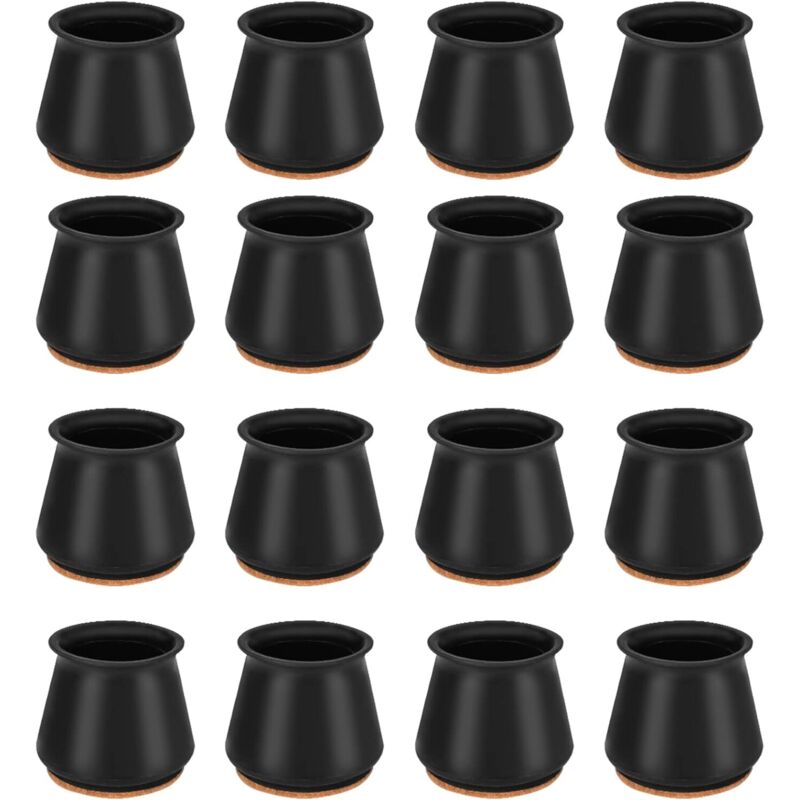 Rapanda - erqvhqv Protection Pied de Chaise, 16 Pcs Couvre-Jambes de Chaise en Silicone Chaise Casquettes Pieds, Protège-Jambes de Bureau et de