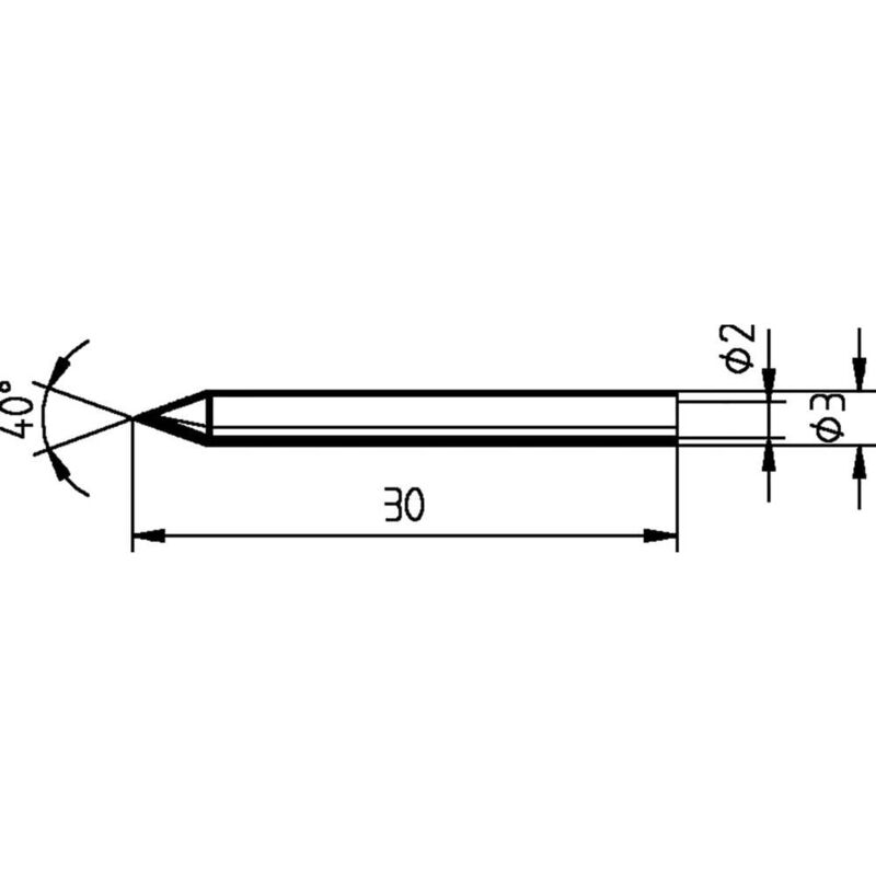 Image of 012 bd Punta di saldatura Forma matita Dimensione punta 0.3 mm Contenuto 1 pz. - Ersa