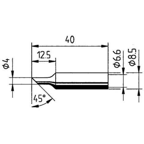 Ersa - Punta per saldare di ricambio per serie i-Con, smussata, 4,0 mm | Leroy Merlin