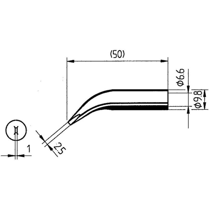 Ersa - 0832WD Panne de fer à souder forme de burin, coudée Contenu 1 pc(s)