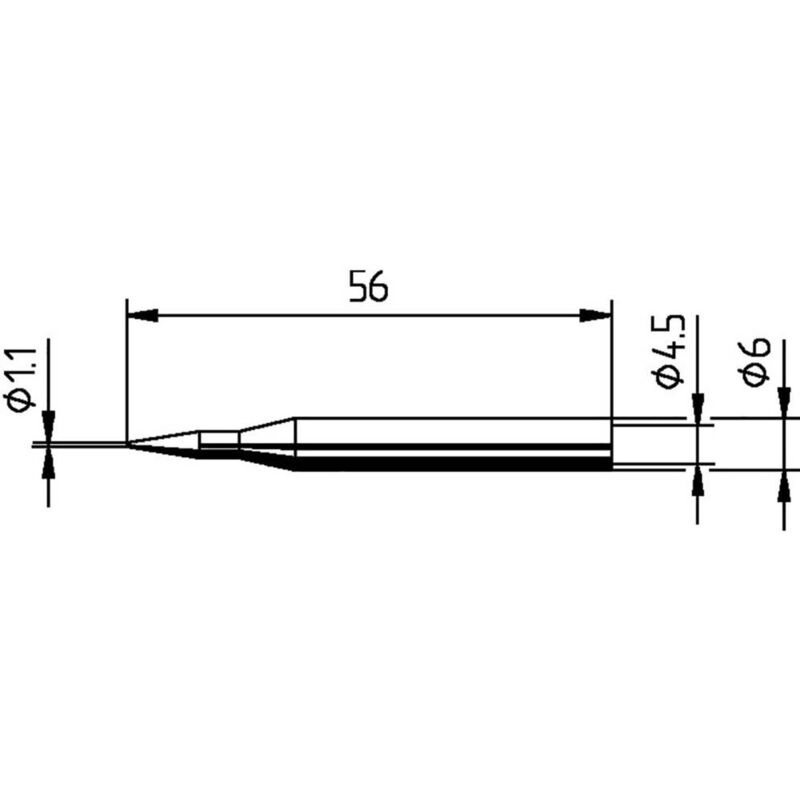 Image of 0162BD Punta di saldatura Forma matita Dimensione punta 1.10 mm Contenuto 1 pz. - Ersa