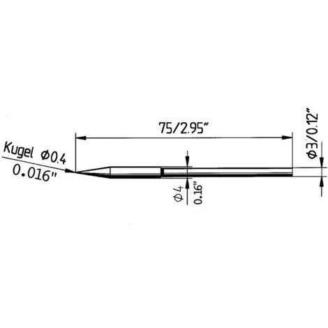 Ersa 212 BD LF Lötspitze Bleistiftform Spitzen-Größe 0.4 mm  Inhalt 1 St.
